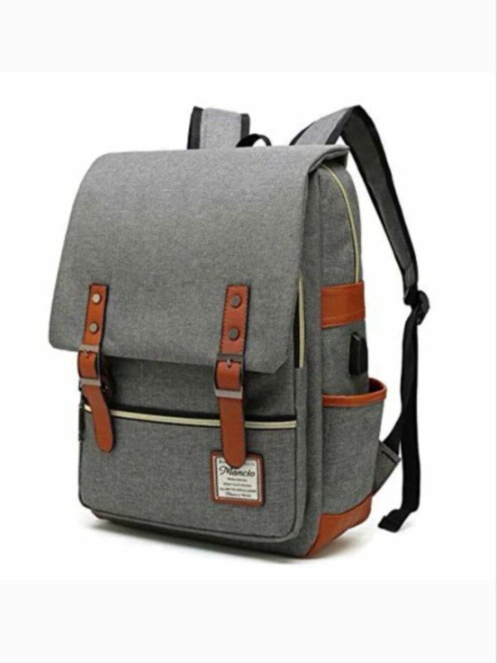 Mancio Vintage Laptop Backpack with USB Port
